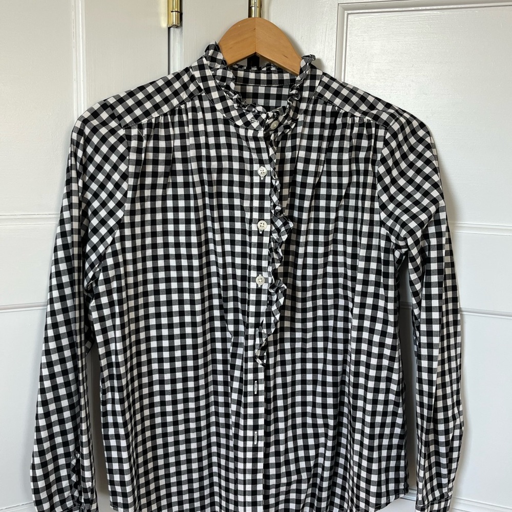 Ann Taylor Black and White Gingham Men's Shirt